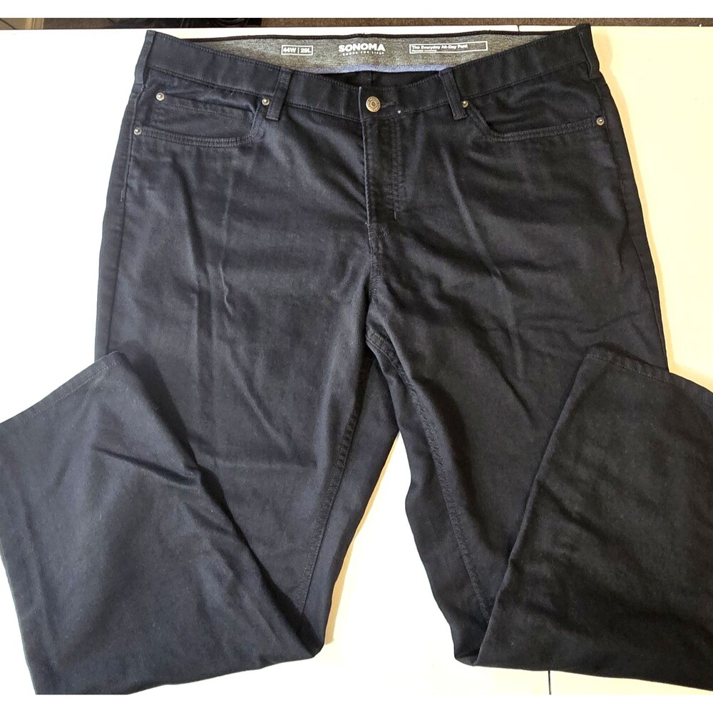 Men's Sonoma 44X29 Goods For Life The Everyday All-Day Straight Fit Pants  Black